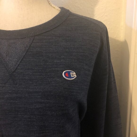 CHAMPION Sweatshirt Men’s Size XXL Blue Crewneck Plus Long Sleeve Athleisure - Picture 5 of 9